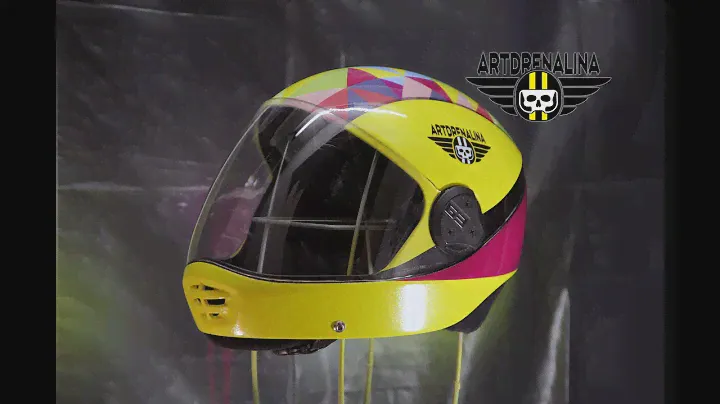 Capacete Skydive Cookie G3 customizado aerografia