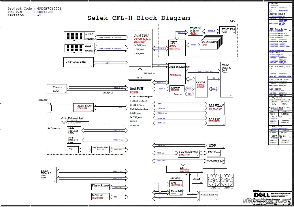 Dell G3 3590 PCB: 18812-1-0