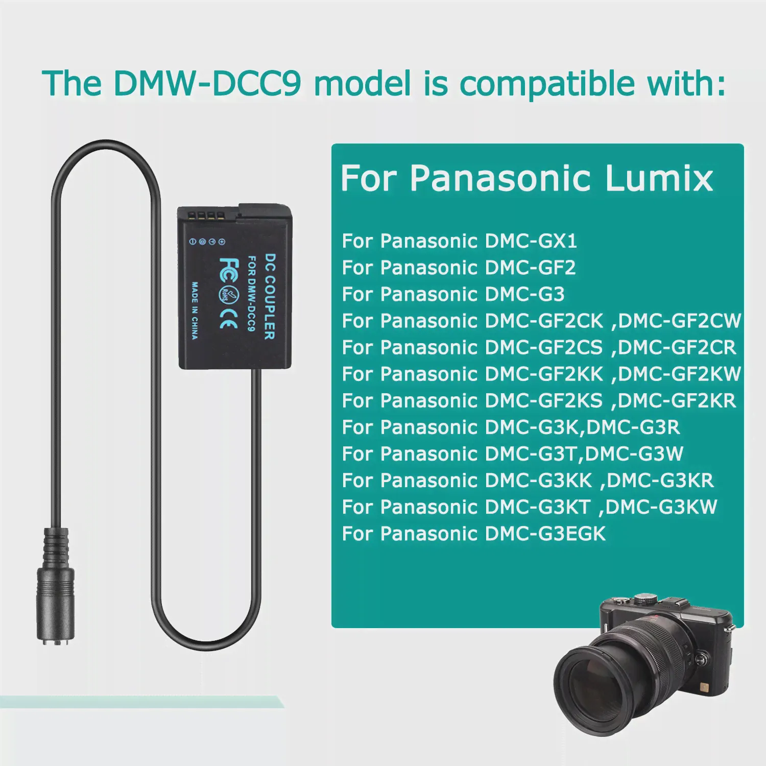 🛍 USB-кабель для Lumix DMW-DCC9 DMC GF2 G3 G3K G3R G3T G3W G3EGK GF2CR-3